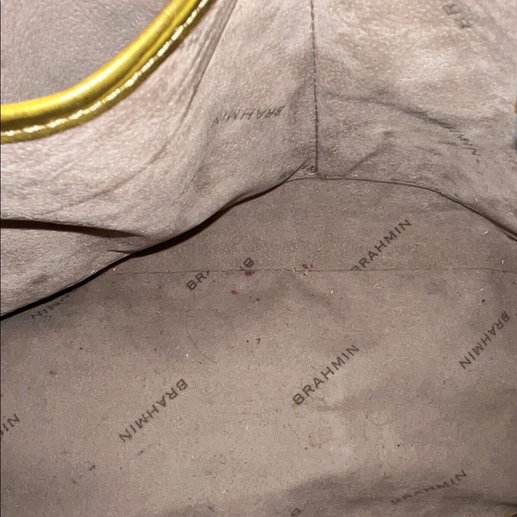 Brahmin Great condition! Hard to find! Lime Embossed medium Asher Tote 🔥🔥👀 - Picture 10 of 12